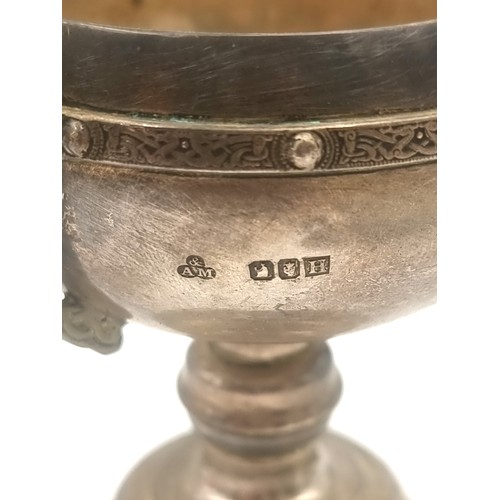 904 - A vintage Irish silver trophy marked Dublin and dating to 1949. Decorated with wonderfully intricate... 