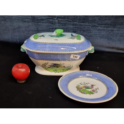 149 - Two vintage striking items from Spode Copeland including a very large impressive game taurine with a... 