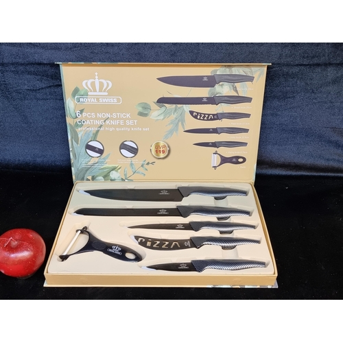 170 - A Royal Swiss non stick coating six piece knife set.