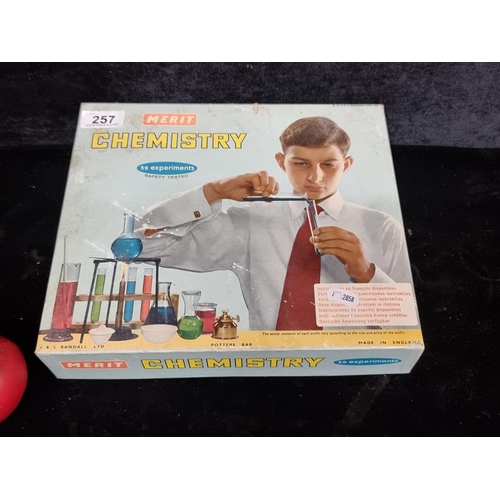 257 - A super vintage near complete Merit children's at home chemistry set with 