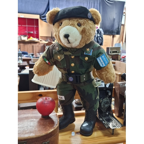 464 - A very smart looking teddy bear dressed as a KFOR NATO Italian soldier.