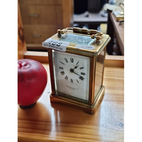 468 - Star Lot : A fine antique Edwardian carriage clock made by Sharman D. Neill Belfast. Features lovely... 