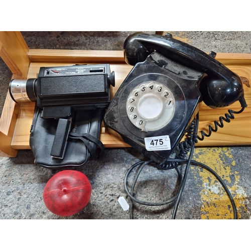 475 - Two items including a GEC rotary phone along with a Japanese made Boots Compact 2000 film camera in ... 