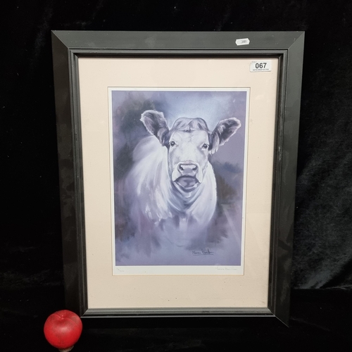 67 - A limited number edition (74/300) print of a pastel painting by Marina Hamilton showing a very sweet... 