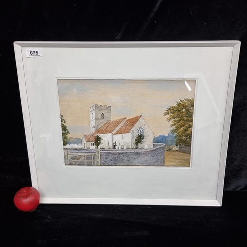 75 - An early 20th century original watercolour on paper painting featuring a landscape scene of a stone ... 