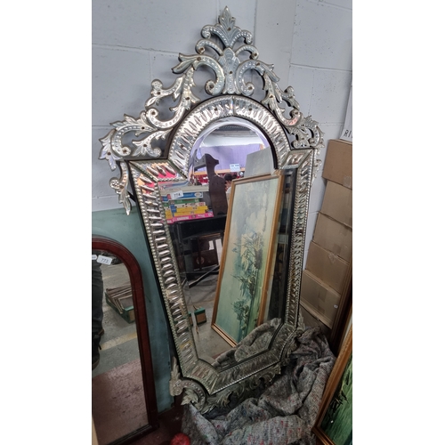 774 - Super Star Lot. A magnificent antique, 1880s  hand made Venetian beveled mirror, brought back from V... 