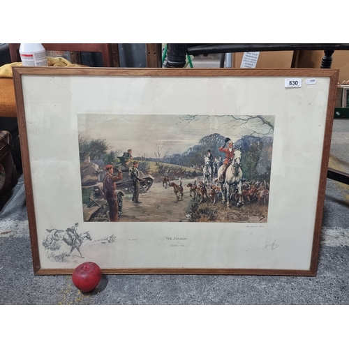 830 - Star Lot : An original vintage hand signed Charlie Johnson Payne, Snaffles (British, 1884-1967) lith... 