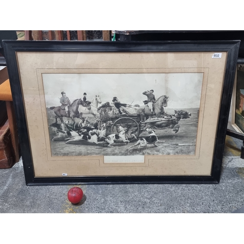 832 - An antique Arthur Tooth & Sons engraving 'The Run of the Season'. Circa 1890s. From the painting by ... 