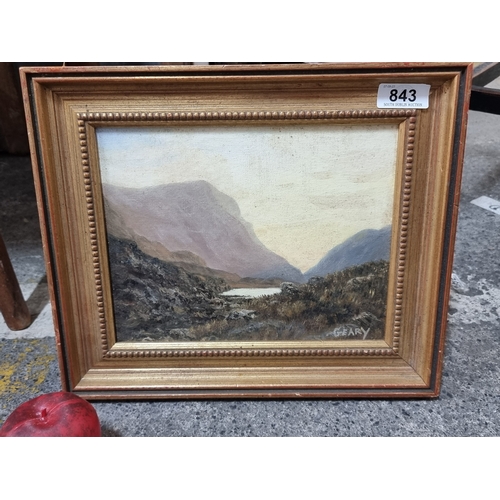 843 - A vintage original oil on board painting titled 