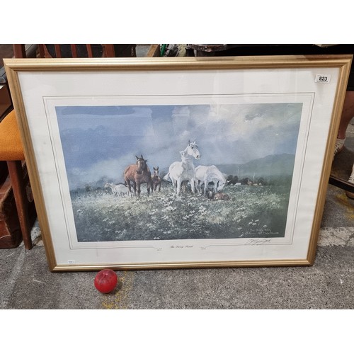 823 - A large hand signed print of a painting originally by d'Arcy Doyle titled 