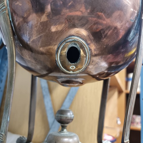 133 - A beautiful antique Irish  copper samovar, In the neo classical style. H45cm.