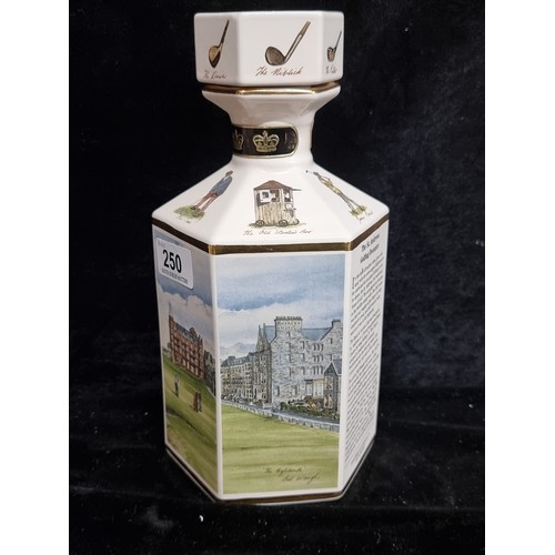 250 - A rare 1 litre St. Andrews golfing decanter from the collector's series. Handcrafted in Britain by P... 