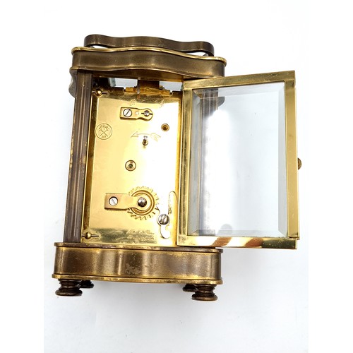 983 - Star Lot: A beautiful vintage brass carriage clock by L'Épée: Saint Luxanne, France. Featuring origi... 