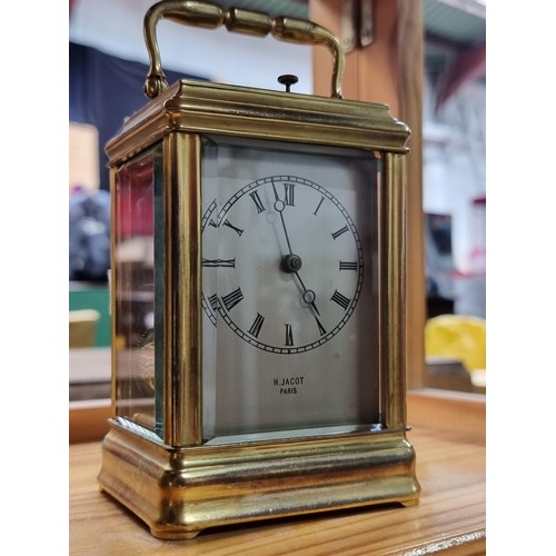 471 - Star lot : A fabulous antique Henri Jacot Parisian carriage clock with strike repeat function, featu... 