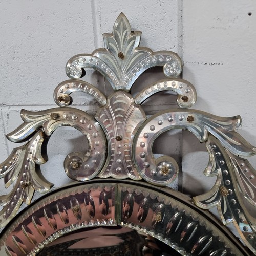 774 - Super Star Lot. A magnificent antique, 1880s  hand made Venetian beveled mirror, brought back from V... 