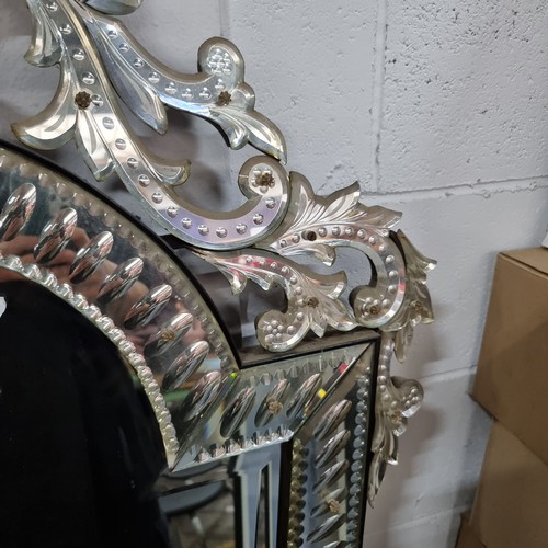 774 - Super Star Lot. A magnificent antique, 1880s  hand made Venetian beveled mirror, brought back from V... 