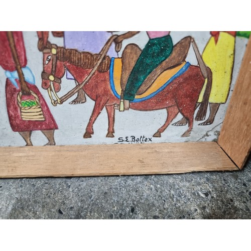 790 - Star Lot : An original acrylic on board painting by Haitian artist Seymour Etienne Bottex (b.1922 an... 