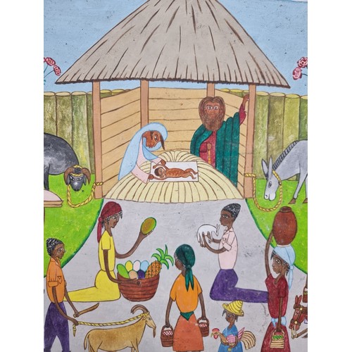 790 - Star Lot : An original acrylic on board painting by Haitian artist Seymour Etienne Bottex (b.1922 an... 