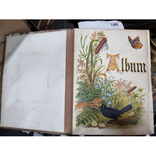 801 - Star Lot : A fantastic Victorian photo album containing 24 pages full of black and white portraits. ... 