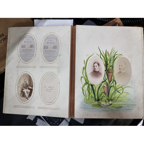 801 - Star Lot : A fantastic Victorian photo album containing 24 pages full of black and white portraits. ... 