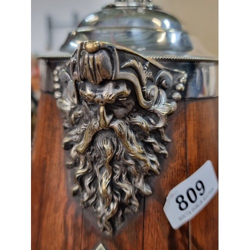 809 - Star Lot : A truly impressive Huge Austrian Hunt Jug. . With bottle opener to front and a copper bat... 