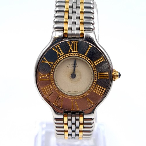 59 - Star Lot : A truly beautiful genuine vintage Cartier ladies wrist watch, circa 1990. Model number: 1... 