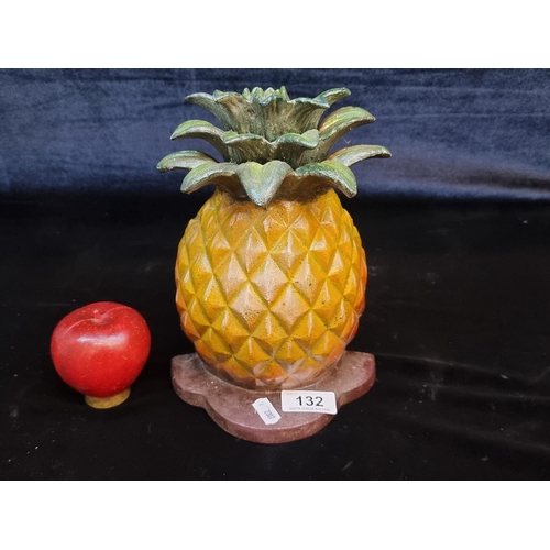 132 - An excellent fun cast metal door stopper in the form of a pineapple.

A man goes to the doctor with ... 