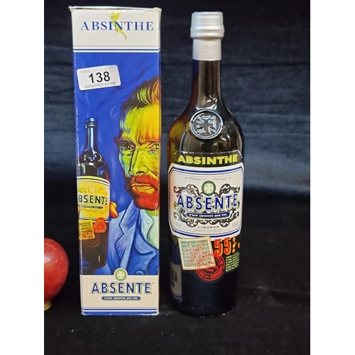 138 - A sealed 70cl bottle of Absente N'est Absente Que Toi absinthe. With original box featuring Vincent ... 