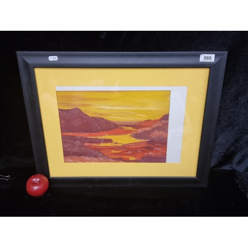 66 - An original chalk pastel on paper painting featuring a vibrant landscape scene rendered in an intens... 