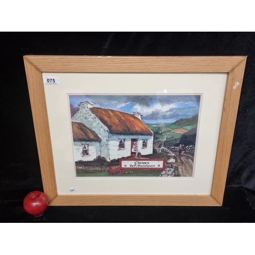 75 - A print of a painting originally by Thomas Hanlon in 1994, featuring a West of Ireland landscape sce... 