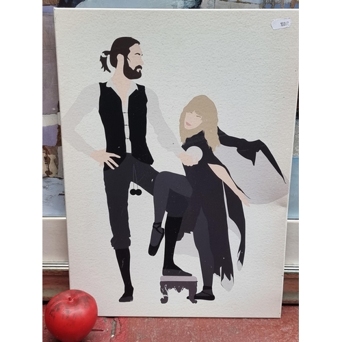 905 - A metal Displate featuring a rendition of Fleetwood Mac's album cover for Rumours. To be wall mounte... 