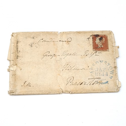 33 - A very interesting collection of Victorian and rare stamps, together with two franked hand passed en... 