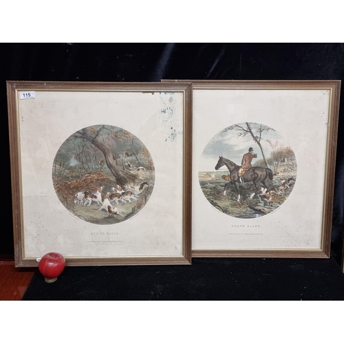 115 - Two fabulous antique tondo chromolithographs originally painted by W.J. Shayer and engraved by E. G.... 