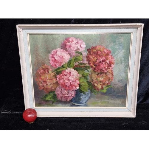 127 - Star Lot : An original Joan Elliot Bates (British b.1930- ) oil on board painting. Features a beauti... 