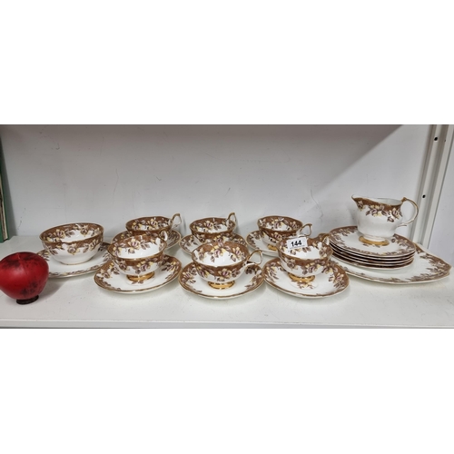 144 - Twenty pieces of Irish Arklow bone china tea service in the 'Elegance' pattern. comprising of cups, ... 