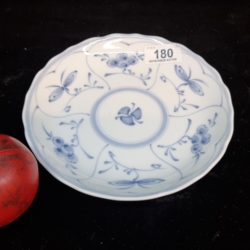 180 - A beautiful Antique Chinese plate with makers mark to base.  In very good condition.