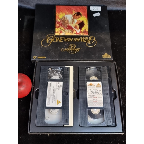 202 - A 'Gone with the Wind' 50th anniversary edition two-cassette set in original box.