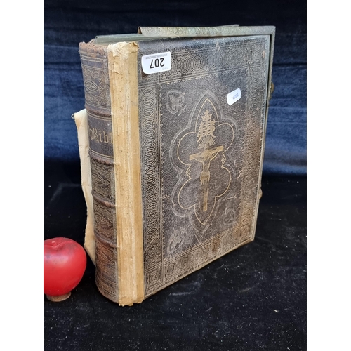 207 - Star Lot: A fantastic example of an antique 'The Holy Bible Translated from the Latin Vulgate' datin... 