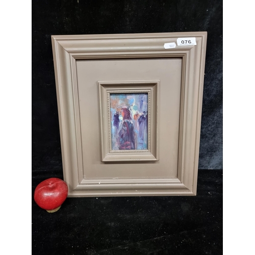 76 - Star Lot: A fabulous original Norman Teeling (b.1944) oil on board painting featuring an abstracted ... 