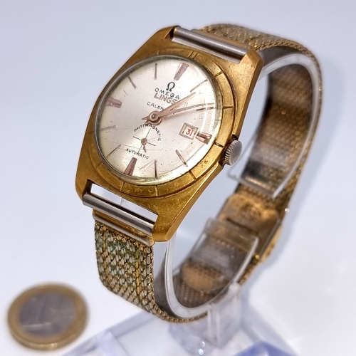 41 - A Lings antimagnetic automatic wrist watch. Set with subsidiary second hand and datejust. Comes with... 