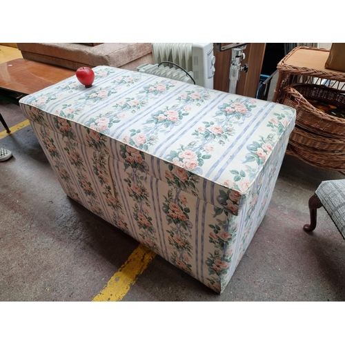 Large floral store ottoman