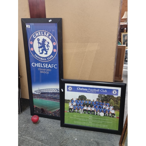 805 - Two Chelsea football club related items including a squad photograph from the 2009 \ 2010.