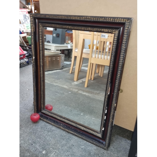 806 - A large heavy vintage mantel mirror.
H82cm X W65cm