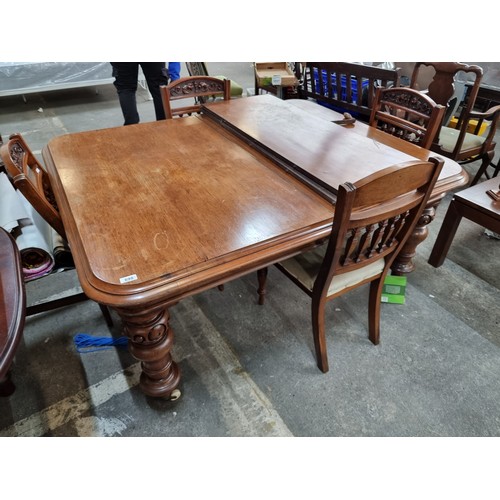 953 - Star Lot: A magnificent 7 piece Victorian mahogany dining suite including an extending dining table ... 