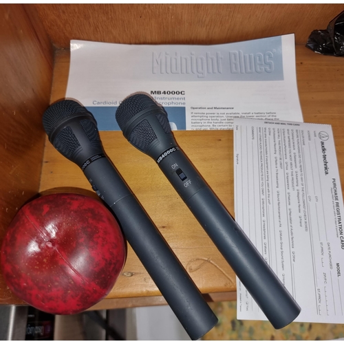 915 - Two Midnight Blues MB4000C cardioid condenser microphones.