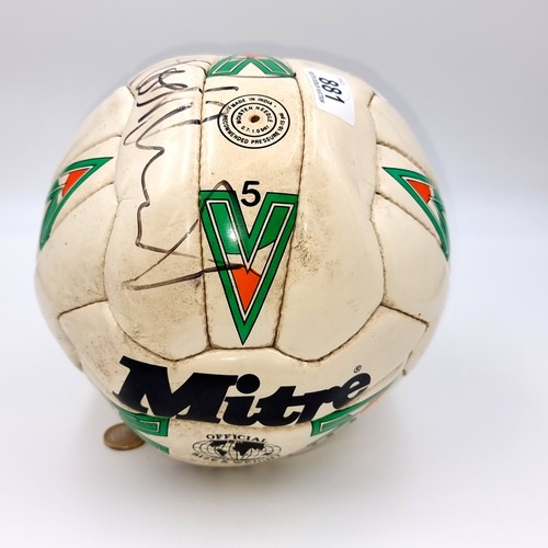 881 - A vintage 1990's Mitre Ireland football possibly signed by Roy Keane or Paul McGrath ?