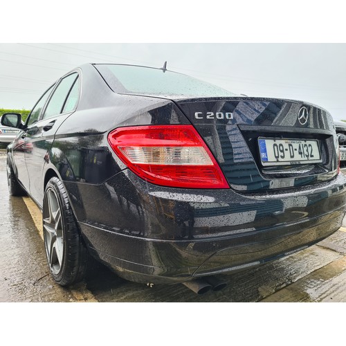 182 - Super Star Lot : Mercedes Benz, 2009 C Series 200 CDi in black. Very nice looking car. Taxed and tes... 