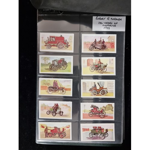 158 - An excellent album of approx. 193 Cigarette cards with various vehicles including collections from D... 