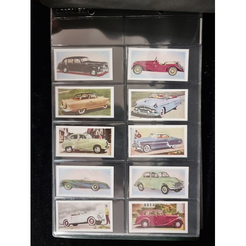 158 - An excellent album of approx. 193 Cigarette cards with various vehicles including collections from D... 