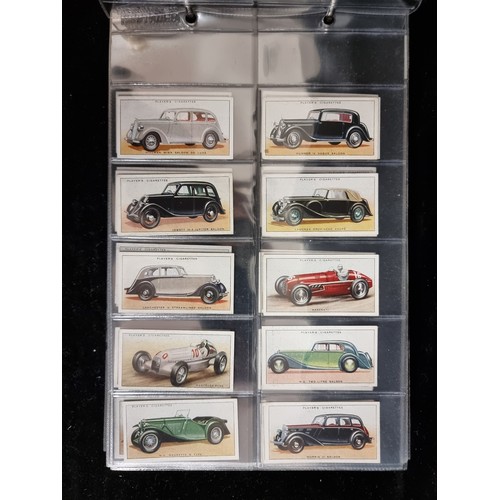 159 - An excellent vintage collection of approx. 232 Cigarette cards depicting cars from various collectio... 